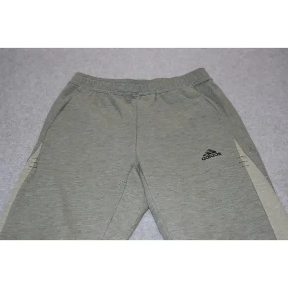 Adidas Gym Pants Joggers Mens Size Small Slight Tapered Polyester Blend Green - Picture 3 of 7